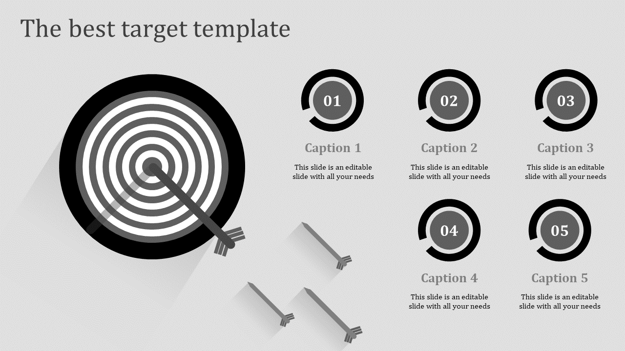 target template powerpoint-the best target template-gray